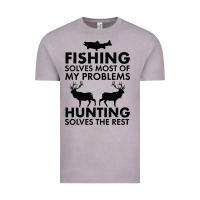 Funny Fishing And Hunting Vintage Tee | Teevron