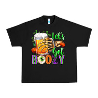 Black Lets Get Boozy Urban Heavy Tee - texasbilliewilder