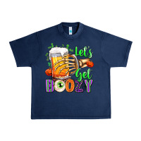 Navy Lets Get Boozy Urban Heavy Tee - texasbilliewilder
