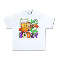 White Lets Get Boozy Urban Heavy Tee - texasbilliewilder