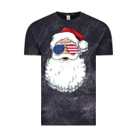Cloud Black santa claus  u.s.a sunglasses christmas in july santa Vintage Tee - artisFamous