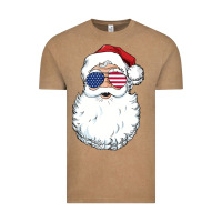 Vintage Coffee santa claus  u.s.a sunglasses christmas in july santa Vintage Tee - artisFamous