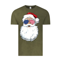 Vintage Olive santa claus  u.s.a sunglasses christmas in july santa Vintage Tee - artisFamous