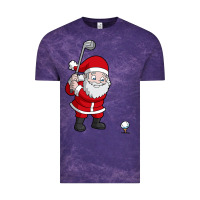 Cloud Purple santa claus golf christmas golfer golfing gift Vintage Tee - artisFamous
