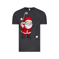 Vintage Black santa claus golf christmas golfer golfing gift Vintage Tee - artisFamous