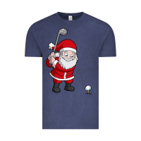 Vintage Denim santa claus golf christmas golfer golfing gift Vintage Tee - artisFamous