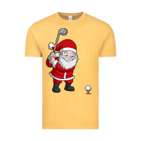 Vintage Mustard santa claus golf christmas golfer golfing gift Vintage Tee - artisFamous