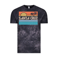 Cloud Black santa c.r.u.z cali sunset 70s 80s surfer summer sun Vintage Tee - artisFamous