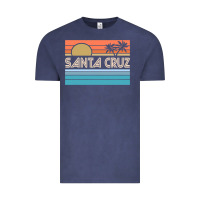Vintage Denim santa c.r.u.z cali sunset 70s 80s surfer summer sun Vintage Tee - artisFamous