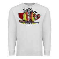 Dove Grey softball vibes Premium Sweatshirt - SublimationCraftShop