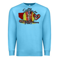Ocean Blue softball vibes Premium Sweatshirt - SublimationCraftShop