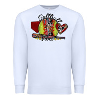 White softball vibes Premium Sweatshirt - SublimationCraftShop