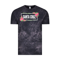 Cloud Black santa c.r.u.z cali  floral hibiscus flower Vintage Tee - artisFamous