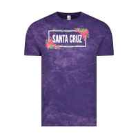 Cloud Purple santa c.r.u.z cali  floral hibiscus flower Vintage Tee - artisFamous
