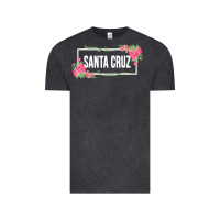 Santa C.r.u.z Cali  Floral Hibiscus Flower Vintage Tee | Teevron