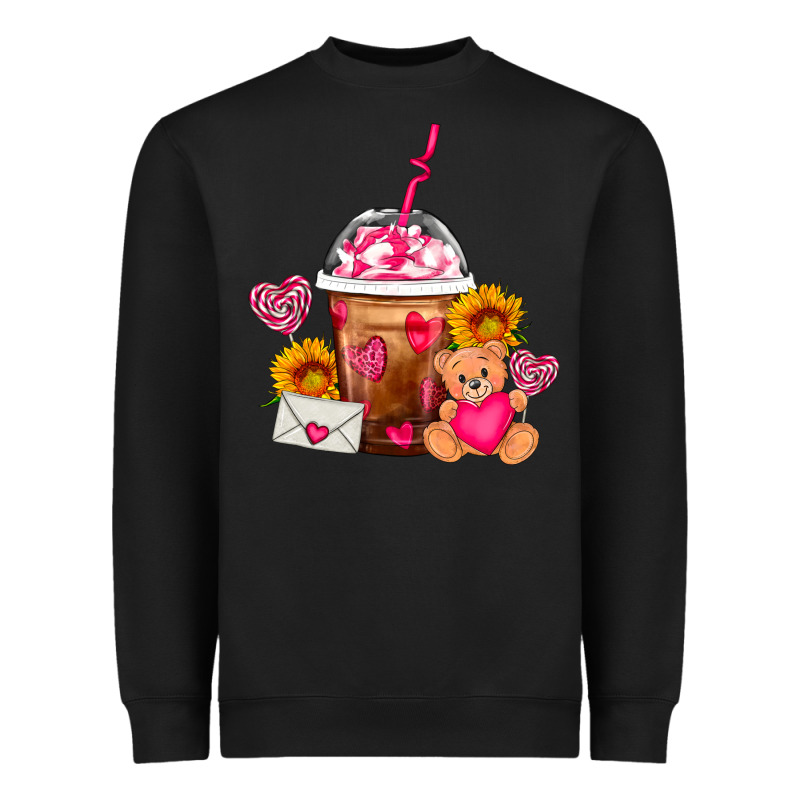 Valentines Day Frappe Coffee Heavyweight Sweatshirt by FaDigitalArtStudio | Teevron