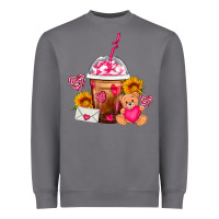 Storm Valentines Day Frappe Coffee Heavyweight Sweatshirt - FaDigitalArtStudio