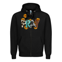 Black Just Pray Zipper Hoodie - FaDigitalArtStudio