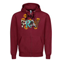 Burgundy Just Pray Zipper Hoodie - FaDigitalArtStudio