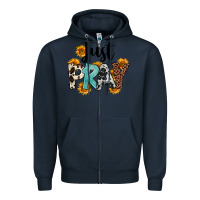 Navy Just Pray Zipper Hoodie - FaDigitalArtStudio