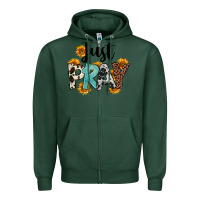 Sports Green Just Pray Zipper Hoodie - FaDigitalArtStudio