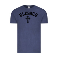 Vintage Denim blessed christian christianity Vintage Tee - artisFamous