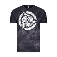Cloud Black celtic trinity knot crow spiritual mandala Vintage Tee - artisFamous