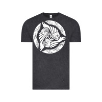 Vintage Black celtic trinity knot crow spiritual mandala Vintage Tee - artisFamous