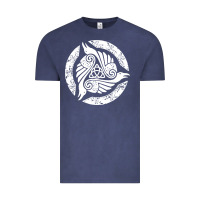 Vintage Denim celtic trinity knot crow spiritual mandala Vintage Tee - artisFamous