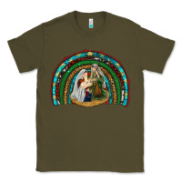 Army Green holy family rainbow Classic Tee - RanaPortraitStore