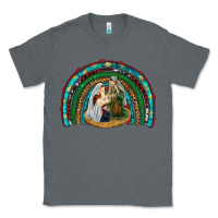 Charcoal Heather holy family rainbow Classic Tee - RanaPortraitStore