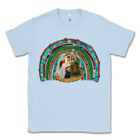 Dusty Blue holy family rainbow Classic Tee - RanaPortraitStore