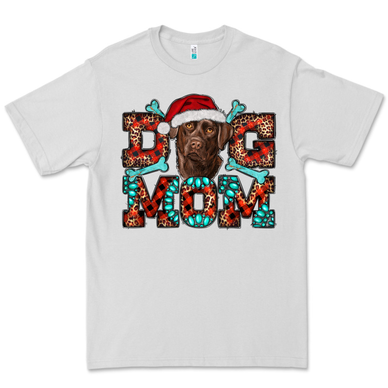 Dog Mom Christmas With Labrador Premium Tee by RanaPortraitStore | Teevron