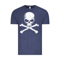 Vintage Denim pirates adults pirates skull crossbones beard Vintage Tee - artisFamous