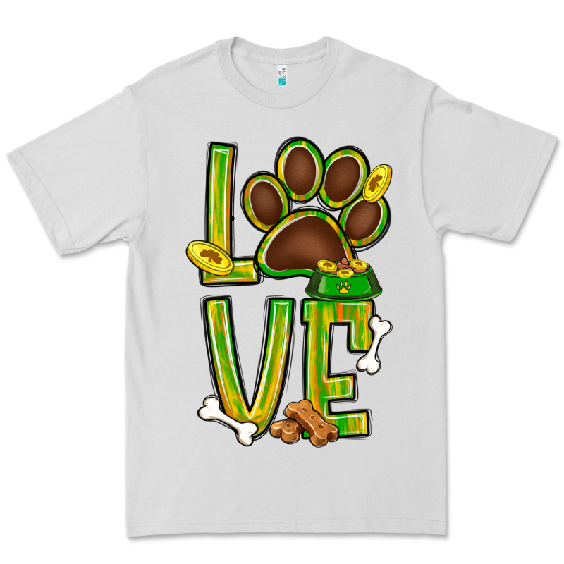 Tie Dye St. Patrick's Day Love Dog Paw Premium Tee by BundleAndBundleShop | Teevron