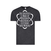 Vintage Black funny science geek universe is made of morons white Vintage Tee - artisFamous