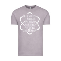 Vintage Zinc funny science geek universe is made of morons white Vintage Tee - artisFamous