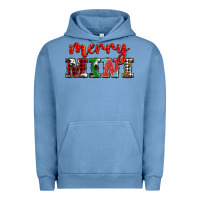 Pigment Pebble Blue christmas merry mini Urban Hoodie - BarkalooDesign