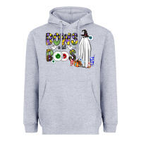 Heather Grey Bows and Boos Y'all Heavyweight Hoodie - CowhideDigitalArt