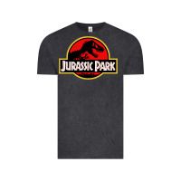 Vintage Black jurassicc park cartoon Vintage Tee - artisFamous