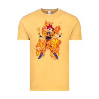 Vintage Mustard goku super sayan Vintage Tee - artisFamous