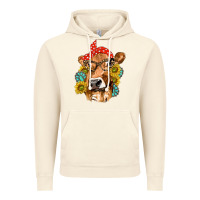 Vintage Artic Western Cow with Sunflowers and Gemstone Vintage Hoodie - texasbilliewilder