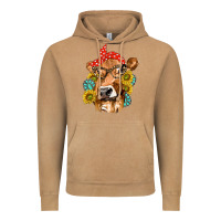 Vintage Camel Western Cow with Sunflowers and Gemstone Vintage Hoodie - texasbilliewilder