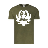 Vintage Olive white and black hank art Vintage Tee - artisFamous