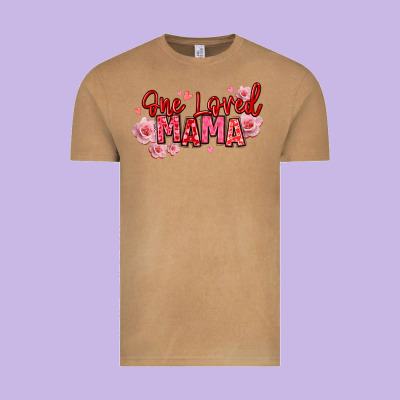 One Loved Mama Valentine's Day Vintage Tee Designed By Texasbilliewilder