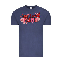 Vintage Denim one loved mama valentine's day Vintage Tee - texasbilliewilder