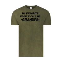 Vintage Olive my favorite people call me grandpa black Vintage Tee - artisFamous