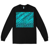 Black blue glitter with leopard pattern Long Sleeve Tee - TumblerDesignByShophia