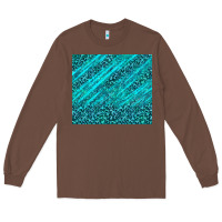 Chestnut blue glitter with leopard pattern Long Sleeve Tee - TumblerDesignByShophia