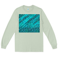Matcha blue glitter with leopard pattern Long Sleeve Tee - TumblerDesignByShophia